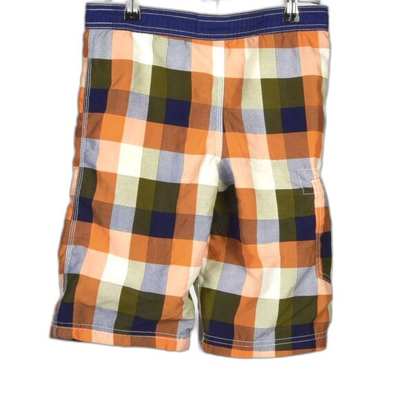 Mini Boden Boys Plaid Bathing Suit Board Short Size 7-8 - Picture 2 of 2